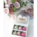 6pcs Ombre Pink Chocolate Strawberries Gift Box